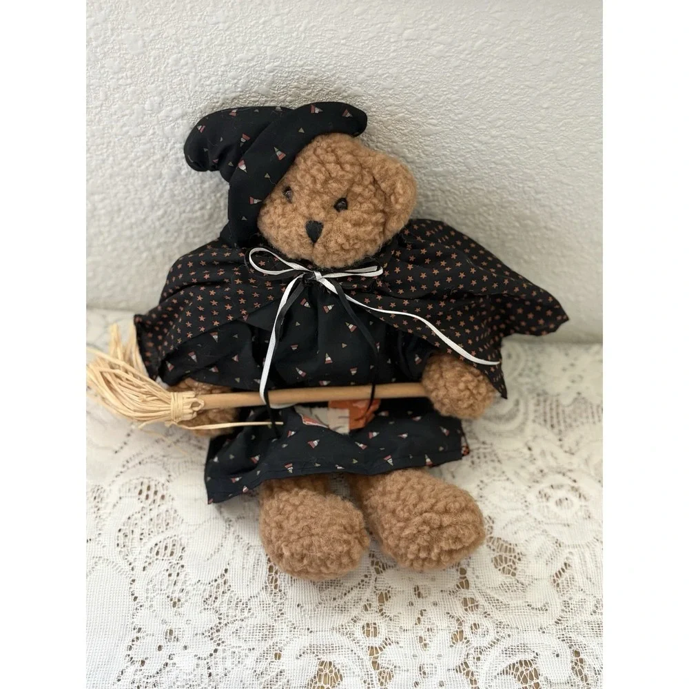 Vintage Joann's Halloween Witch Teddy Bear Plush